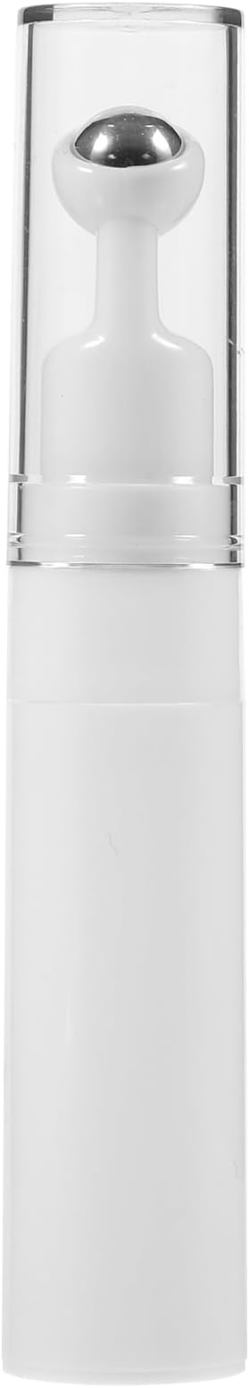 balacoo Creami Buttercream Essential Oil Eye Creams Refillable Cream Bottle Empty Roller Ball Applicator Eye Cream Applicator White Portable Acrylic Dispensing Bottle Travel-Velvo Beauty