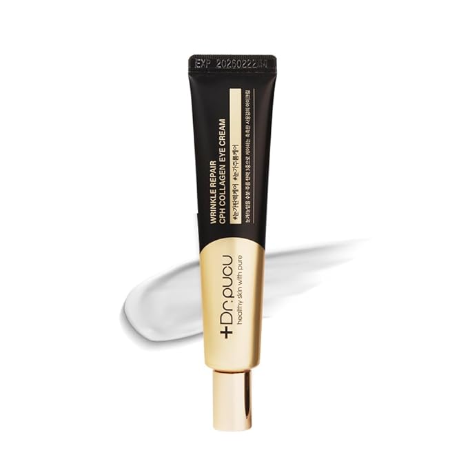 Wrinkle Repair Collagen EYE CREAM, Korean eye cream, under-eye night cream for anti aging, moisturising, no greasy or too light texture, mild powdery scent, 1.01 fl. Oz-Velvo Beauty