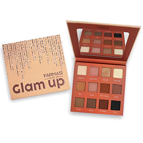 FARMASi Glam Up Eyeshadow Palette, Ultra Blendable Mattes, Rich Colors with Velvety Texture, Easy to Apply, Long Lasting, 12 Shades, 0.42 oz / 12 gr-Velvo Beauty