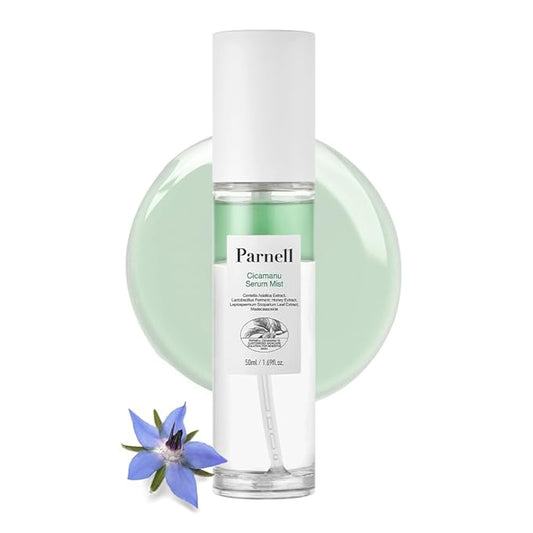 Parnell Cicamanu Serum Mist - Centella Asiatica, Hyaluronic Acid, Ceramide, LHA, Balancing Oil, Moisturizing and Soothing for Radiant Skin (1.69 Fl Oz / 50ml)-Velvo Beauty