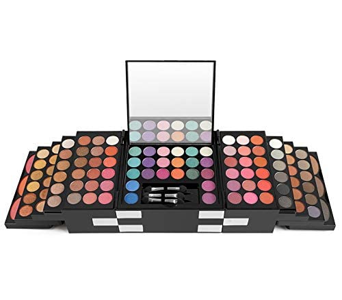 148 Colors Eyeshadow Palette Makeup Contouring Kit Combination with Eyebrow Powder, Lipgloss, Blusher, Press Powder and Concealer - Perfect for Professional and Daily Use-Velvo Beauty
