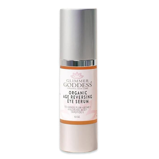 Glimmer Goddess Organic Eye Serum for Wrinkles and Fine Lines, 1 oz-Velvo Beauty