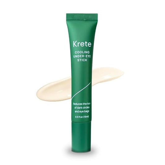 KRETE Cooling Under-Eye Stick with Liposomal Caffeine and Tripeptide-5 - Helps with Dark Circles and Puffiness, Vegan & Cruelty-Free, 15ml-Velvo Beauty