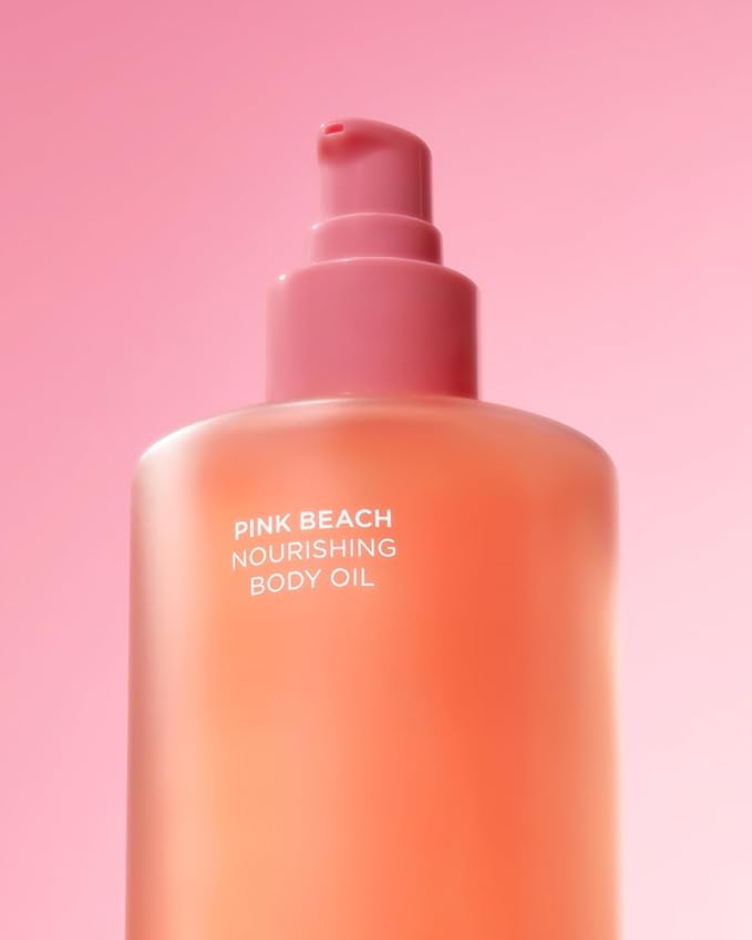 Saltair Body Oil. Jumbo Size Pink Beach After Shower and Bath Oil Moisturizer for Women and Men. Botanical, Non-Greasy, and Well-Absorbing Lotion for Hydrating Dry Skin. 10oz Bottle-Velvo Beauty