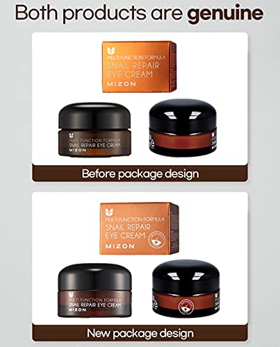 MIZON Snail Line Snail Repair Eye Cream, natural treatment, wrinkle treatment, fine line, hydrating, healthy skin, Korean skincare (0.84 oz)-Velvo Beauty