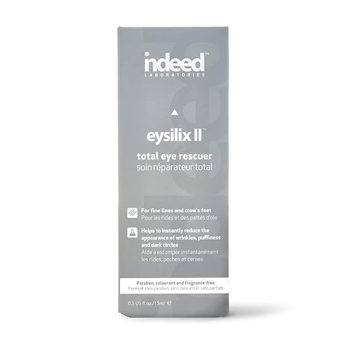 INDEED LABS Eysilix II Total Eye Rescuer, Moisturizing Eye Cream, Natural Anti Aging Under Eye Cream for Wrinkles, Puffiness and Dark Circles, Paraben and Phthalate Free Formula - 0.5 OZ-Velvo Beauty
