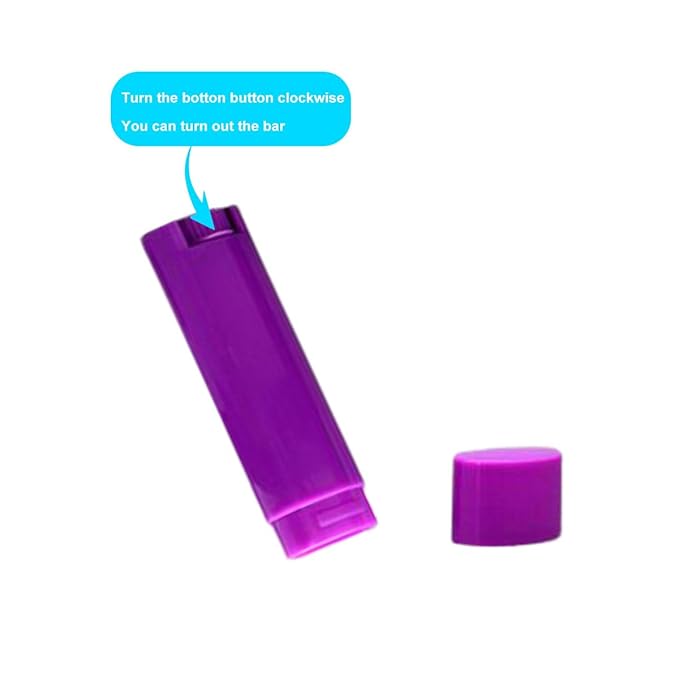 5ml 100Pcs Empty Oval Deodorant Lip balm Tubes Containers Twist-up Refillable Containers for Lipstick,Chapstick,Homemade Lip balm,DIY Deodorants(Purple)-Velvo Beauty