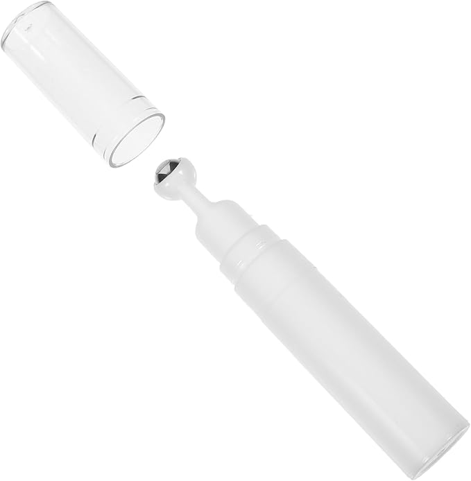 balacoo Creami Buttercream Essential Oil Eye Creams Refillable Cream Bottle Empty Roller Ball Applicator Eye Cream Applicator White Portable Acrylic Dispensing Bottle Travel-Velvo Beauty