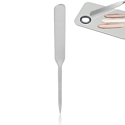 Makeup Spatula,Liquid Foundation Spatula, Stainless Steel Ergonomic Nail Art Makeup Stirring Rod, Durable Makeup Spatula Tool, Mini Makeup Spatula, Makeup Must Haves, for Makeup Art, makeup spatu-Velvo Beauty