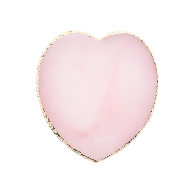 Resin Nail Art Plate Palette,Makeup Palettes,Gel Polish Color Mixing Plate Drawing Painting Color Palette,Golden Edge Heart Shaped Nail Art Display Holder-Velvo Beauty