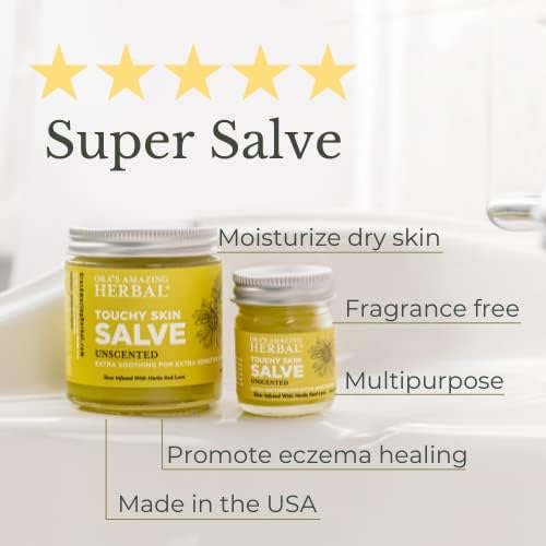 Ora's Amazing Herbal, Eczema Treatment, Touchy Skin Salve, Ultra Healing Body Butter, Organic Calendula for Skin, Herbal Salves, Unscented Skin Care-Velvo Beauty