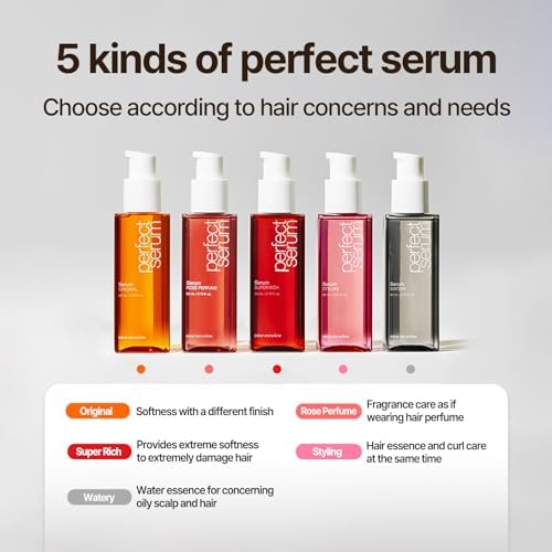Mise En Scene Perfect Watery Serum for Hair Moisturizing - Korean Hair Argan Oils, Hair Essence for Hydrating with Citrus Scent, Derma Test Completed, 2.70 fl. Oz-Velvo Beauty