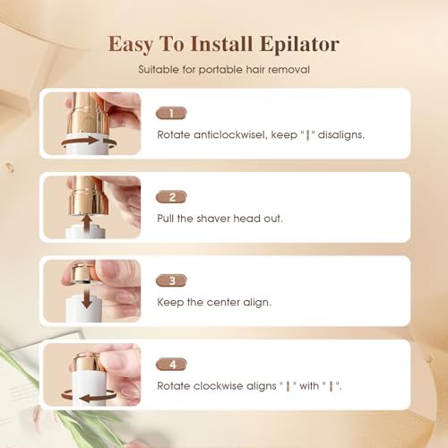 Epilator,2 in 1Epilator for Women Rechargeable,Womens Electric Shaver with LED Light,Hair Removal,Hair Removal for Women Legs/Face/Bikini/Arms,Smooth Epilator Trimmer Travel Kit Set,Simple to use-Velvo Beauty