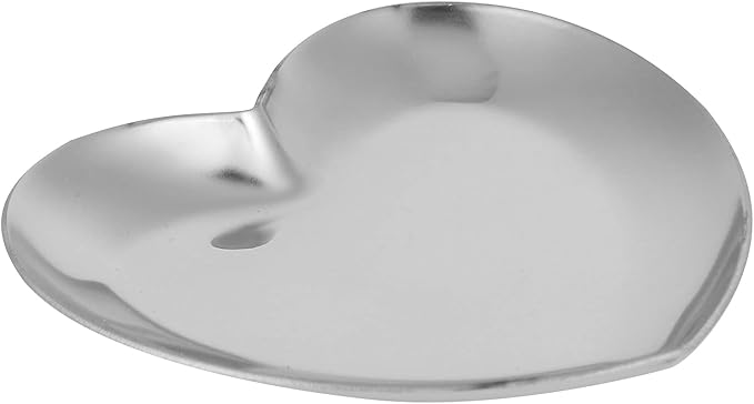 Nail Palette, Nail Palette Nail Palette Heart Shaped Art Palette Stainless Steel Palette Makeup DIY Paint Color Mixing Tray Nail Art Palette Resin(Silver)-Velvo Beauty