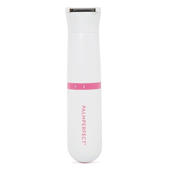 Clio PALMPERFECT Electric Bikini Trimmer - Travel-Friendly Hair Shaver for Smooth, Dual Blade for Close Shave, Use Wet or Dry - Battery-Powered + Trimming Guide Included-Velvo Beauty