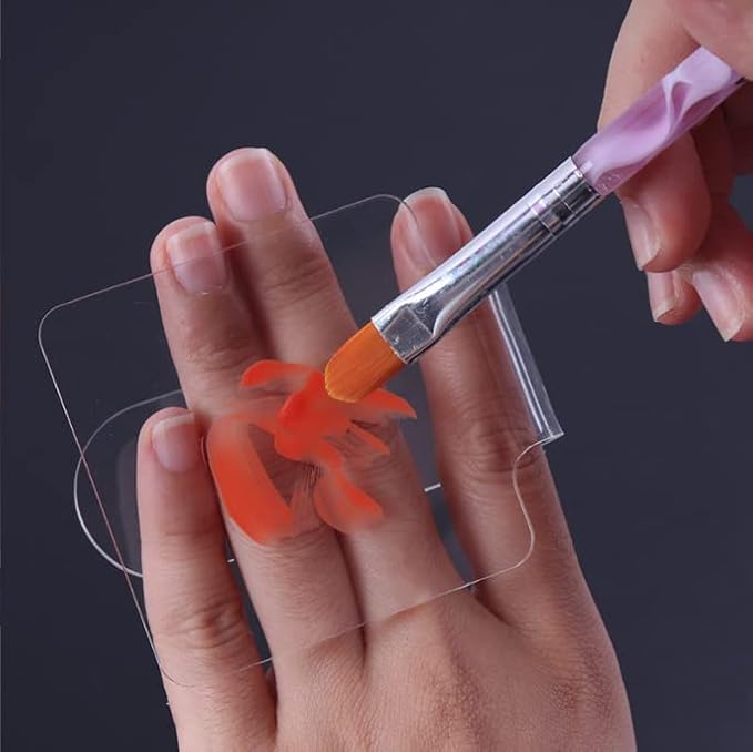 1 PCS Hand Makeup Mixing Palette Makeup Hand Palette Acrylic Nail Art Manicure Palette Eyeshadow Makeup Hand Palette Clear Makeup Palette for Makeup Blending-Velvo Beauty