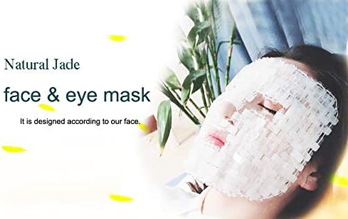 Jade Face Sleeping Mask, Jade Mask for Relieving Face & Eye Puffiness Migraine, Anti Wrinkle Mask Therapy, Yoga Meditation Tools (Clear Crystal)-Velvo Beauty