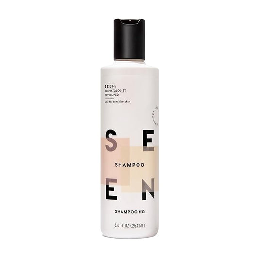 SEEN Shampoo - Scented - Non-Comedogenic & Sulfate-Free Hair Shampoo- Dermatologist-Developed - Safe for Sensitive & Acne Prone Skin-Velvo Beauty