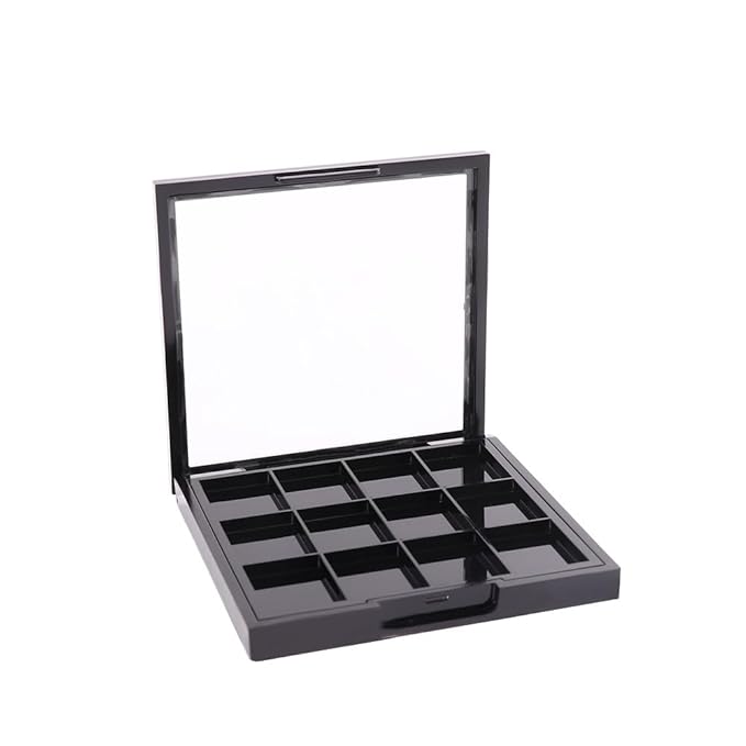 12 Grids Empty Eyeshadow Palette DIY Eyeshadow Makeup Palette Lipstick Container Empty Makeup Storage Box for Blush Lipstick-Velvo Beauty