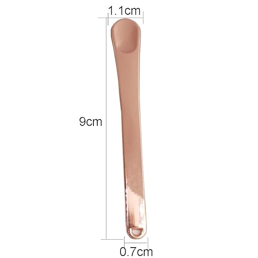 3 Pieces Alloy Makeup Spatula Eye Cream Spoon Beauty Scoop Mini Spoon Makeup Beauty Spoons Mini Cosmetic Skincare Spatula for Cream Lotions, 3.54 x 0.43 inches, Gold, Silver, Rose-Gold-Velvo Beauty