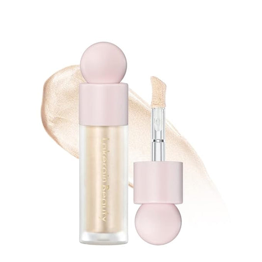 Liquid Highlighter - Luminous Finish Light Liquid Luminizer Makeup Enhanced with Pearl Particles & Botanical Blend, Weightless Dewy Glow for Radiant Skin, Vegan, Cruelty-Free (#01 Moonlight)-Velvo Beauty