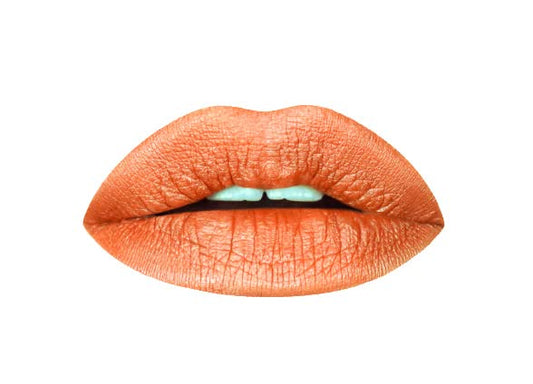 Aromi Burnt Pumpkin Metallic Liquid Lipstick | Orange Gold Lip Color with Shimmery Finish, Vegan, Cruelty-free, Long-lasting, Waterproof (Chewy Apricot)-Velvo Beauty