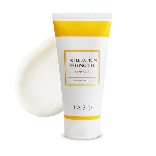 IASO Triple Action White Peeling Gel | Exfoliating Gel for Face, eep Pore Cleanse, Tone-Up Effect & Smoother Skin Texture, Korean Skin Care, 5.07 oz-Velvo Beauty