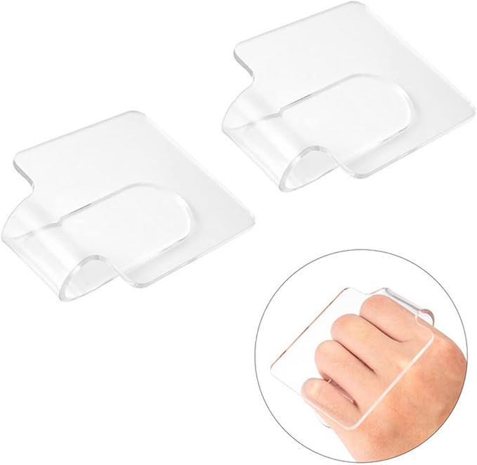 Pack of 2PCS Professional Hand-held Makeup Mixing Palette Acrylic Clear Nail Art Manicure Palette Plate Tray for DIY Art Design Paint and Cosmetics-Velvo Beauty