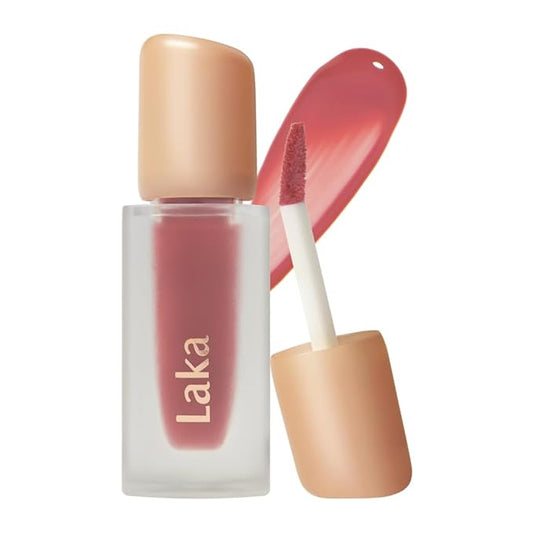 Laka Fruity Glam Tint, 4.5g/0.15 oz., Glowing Lip Stain with Wide Color Spectrum, Hydrating & Lightweight Texture, Long-Lasting Bold Stain, Non-Sticky, Vegan, K-Beauty (#103 Humming)-Velvo Beauty