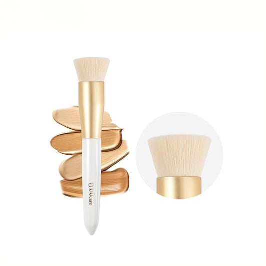 DUcare Flat Top Foundation Brush, Premium Contour Kabuki Brush, Professional Makeup Brush, Densely Packed Bristles, Multi-Purpose Face Buffing Blending Makeup Brushes for Liquid/Cream/Powder-Velvo Beauty