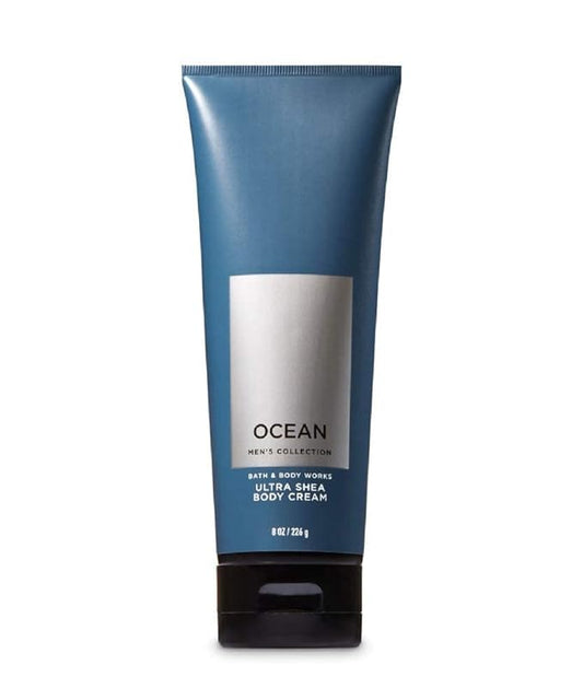 Bath and Body Works Ocean For Men Signature Ultra Shea Body Cream 8 fl oz Pack Of 3 (Ocean)-Velvo Beauty