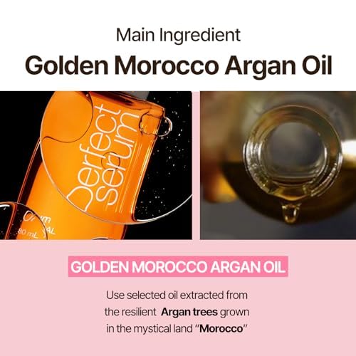 Mise En Scene Perfect Styling Serum for Heat Damage Protection - Hair Serum for holding Bounce, Hair Essence for Long Lasting Curl, Powdery Scent, with Argan Oils, 2.70 fl. Oz-Velvo Beauty