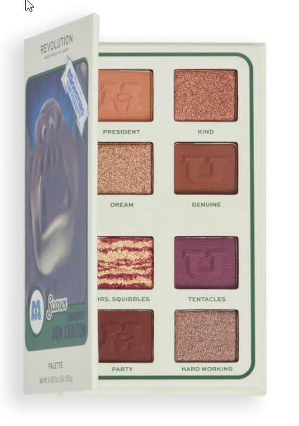Revolution x Monsters University Don Carlton Scare Card Palette Eyeshadow 8 x 0.01 oz (0.55g), Affection-Velvo Beauty