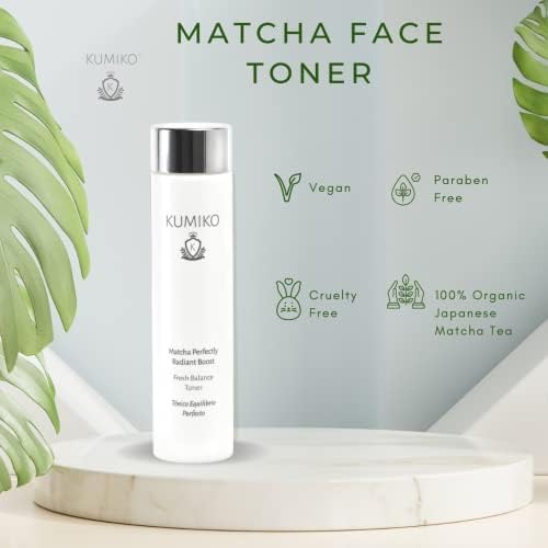 KUMIKO Ultimate Matcha Skin Care: Radiant Boost Face Toner Fresh Balance - Purifying & Refreshing Glow Essence - Hydrate, Balance, Replenish Skin - 7.84 oz - Soothe and Revitalize Your Skin-Velvo Beauty