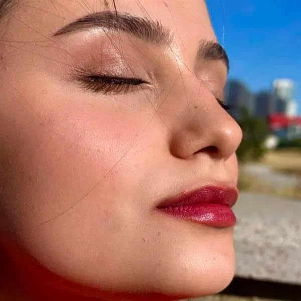 2-in-1 Cream Cheek Blush + Lip Color | Natural Mineral pigment | Soft Lips with natural oils and Vitamin E | 100% Plant ingredients, Vegan (Fuchsia Pink/Iridescent-Fluorite, 0.25fl oz)-Velvo Beauty