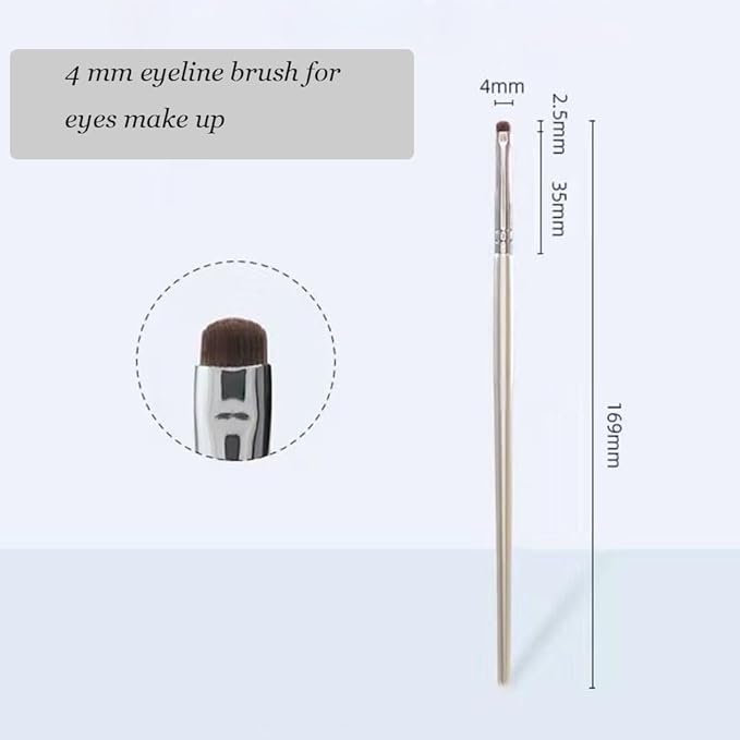 Mini Smudge Brush for Eyeliner,2 PCS Small Smudge Brush for Precision Eyeshadow and Eyeliner,Eyeliner Brush for Powder Gel Cream Liquid Concealer,Eye Makeup Brush Set-Velvo Beauty