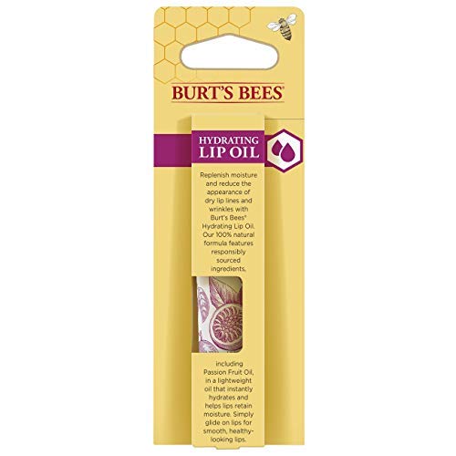 Burt's Bees 100% Natural Hydrating Lip Oil with Passion Fruit Oil, 1 Tube (Pack of 4)-Velvo Beauty