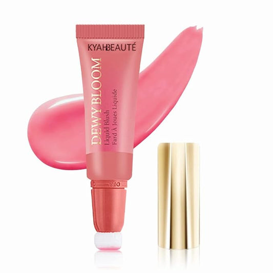Mysense Liquid Blush Makeup Wand, Soft Cream Blush for Cheeks Tint, Matte Blush Contour Wand with Cushion Applicator, Dewy Finish, Weightless, Fresh Natural-Looking, 103 Rosa-Cool Pink, 0.34fl.oz-Velvo Beauty
