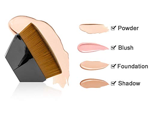 Foundation Makeup Brush Fast Flawless Application Blusher Liquid Cream Powder Cosmetic Body Blending Tool, Black-Velvo Beauty