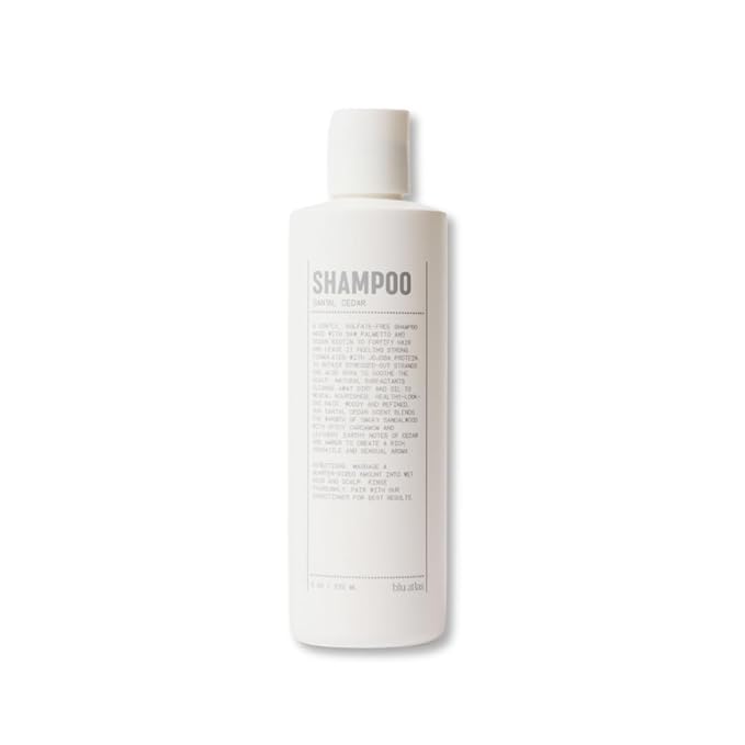 Blu Atlas Men's Natural Shampoo – Organic, Sulfate-Free, Paraben-Free – Deep Cleansing & Hydrating – Santal Cedar Scent – Made in America – 8 oz-Velvo Beauty