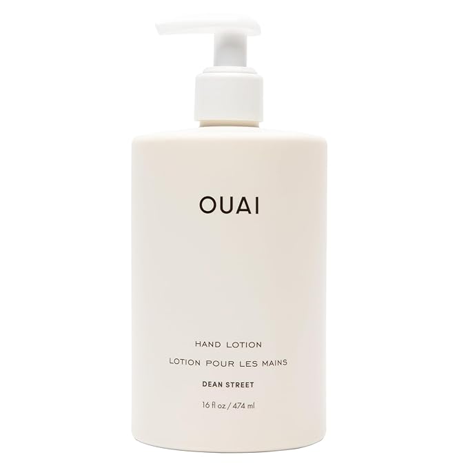 OUAI Hand Lotion - Daily, Lightweight, Hydrating Lotion for Dry Skin - Made with Avocado, Rosehip and Jojoba Oil to Lock in Moisture - Never Greasy (16 Fl Oz)-Velvo Beauty