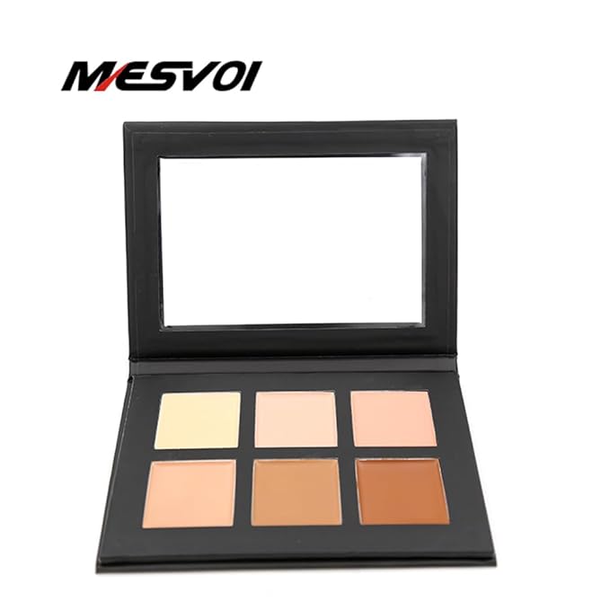 6 Color Contour and Highlighting Makeup Kit Contouring Foundation Concealer Palette Cream Kit Mattle (Medium)-Velvo Beauty