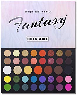 CHARMCODE 40 Colors High Pigmented Shimmer Matte Eyeshadow Makeup Palette Full Spectrum Artist Glitter Metallic Waterproof Creamy Blendable Eye Shadow Cosmetics (Color 1)-Velvo Beauty