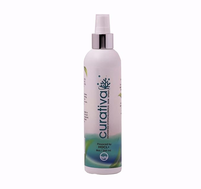 Curativa Bay .02% Hypochlorous Skin Spray, Clear Skin, Most effective For Total Skin Health and the Base for all Skin Care. 100% Organic, Made in USA, Produces Great Results 8 OZ.-Velvo Beauty