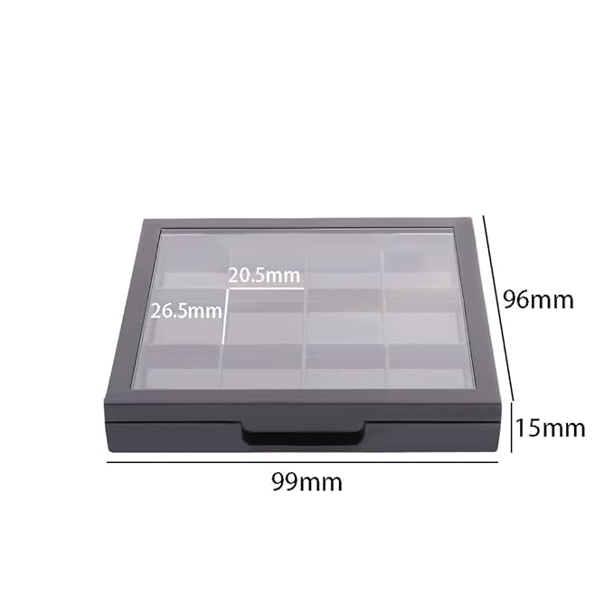 12 Grids Empty Eyeshadow Palette DIY Eyeshadow Makeup Palette Lipstick Container Empty Makeup Storage Box for Blush Lipstick-Velvo Beauty
