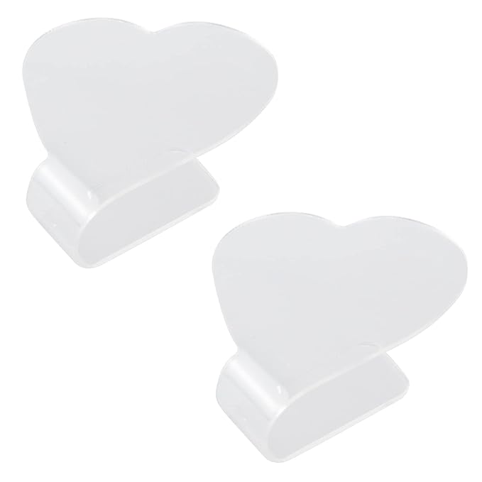 Acrylic Hand Makeup Mixing Palette Hand Held Heart-Shaped Palette for Cosmetic Foundation Eyeshadow Nail Art-2pcs-Velvo Beauty