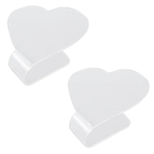 Acrylic Hand Makeup Mixing Palette Hand Held Heart-Shaped Palette for Cosmetic Foundation Eyeshadow Nail Art-2pcs-Velvo Beauty