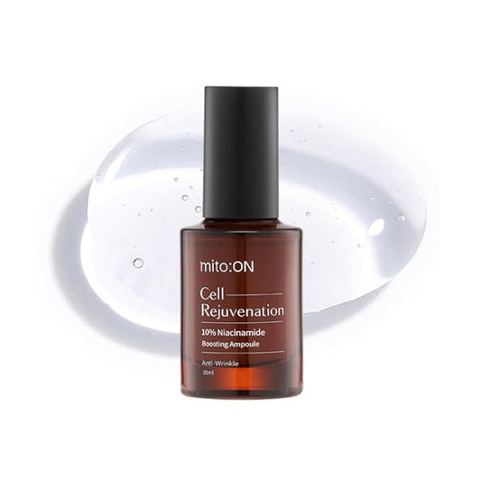 Mito-on Cell Rejuvenation Anti-Aging Serum, 30ml / 1.01 fl.oz –10% Niacinamide, Vitamin B3 and Antioxidants, Centella + EGF for Anti-Aging, Wrinkle Reduction, Pore minimization, Korean Skin Care-Velvo Beauty