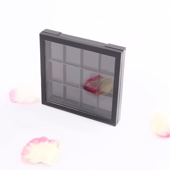 12 Grids Empty Eyeshadow Palette DIY Eyeshadow Makeup Palette Lipstick Container Empty Makeup Storage Box for Blush Lipstick-Velvo Beauty