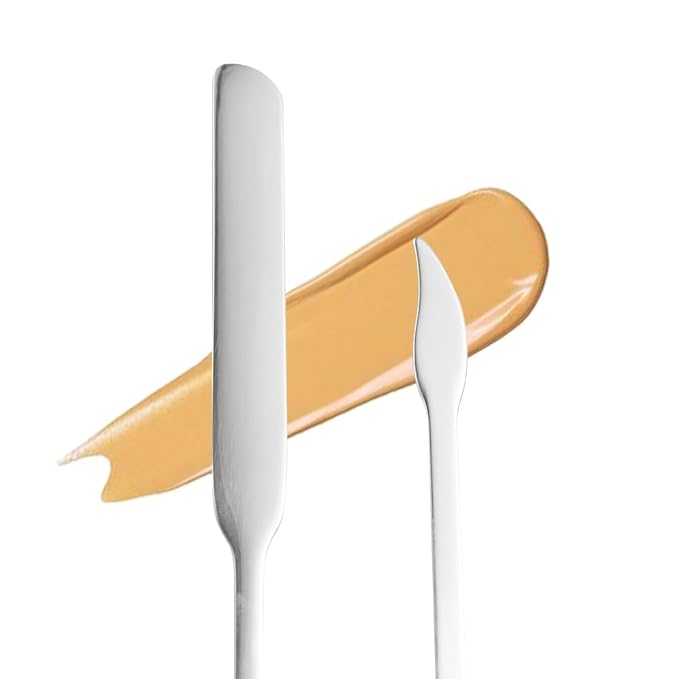 3pcs Cosmetic Mixing Makeup Spatula Nail Art Palette,Spoon Stainless Steel Spatula Face Brush Stirring Embossing Stick Makeup Brushes Cosmetic Tools Nail Polish Mix Stick-Velvo Beauty